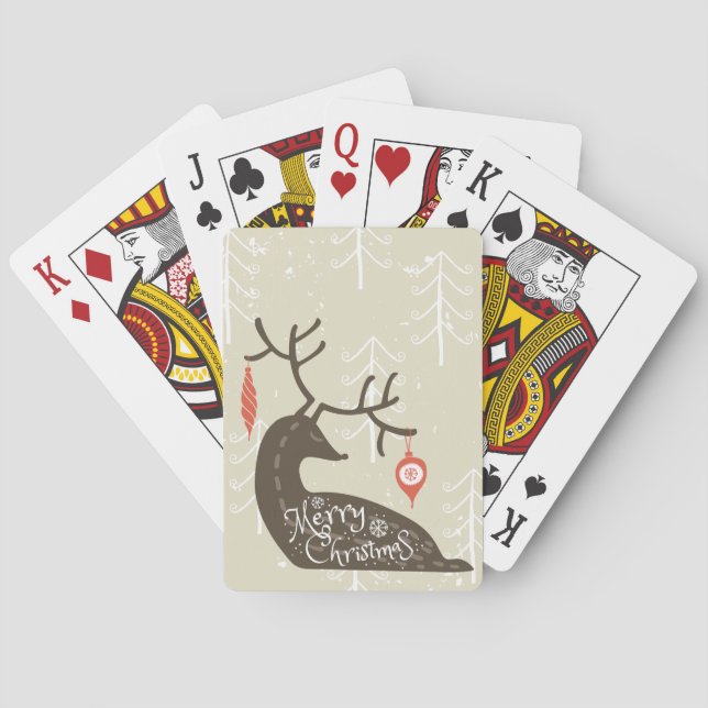 God jul Reindeer Mysigt Casinokort (Baksidan)