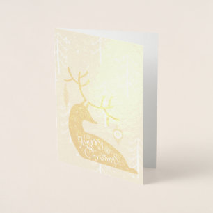 God jul Reindeer Mysigt Folierat Kort