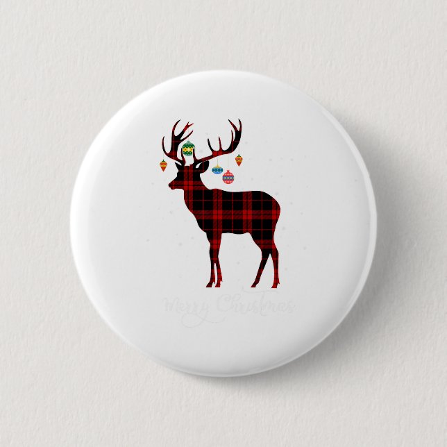 God jul Reindeer Red Play Snowflake Famil Knapp (Framsida)