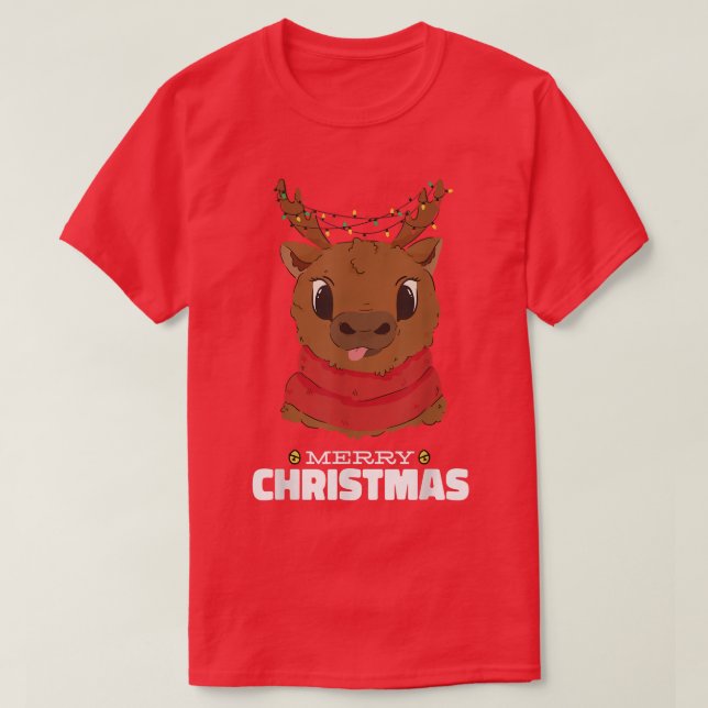 God jul Reindeer Reindeer T Shirt (Design framsida)