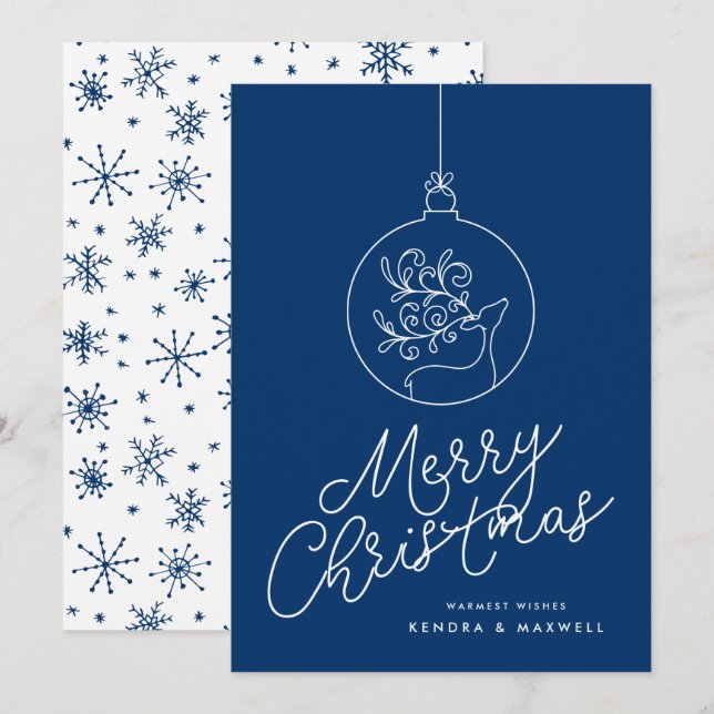 GOD JUL Reindeer Snöflingor (Fram/baksida)