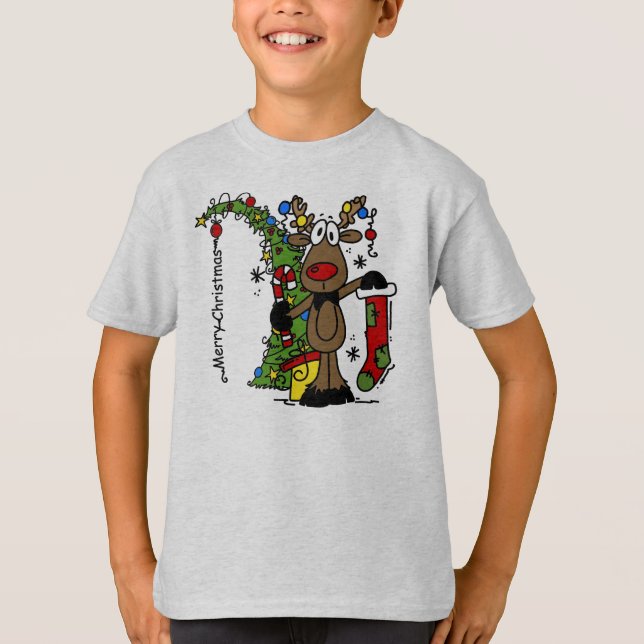 God jul Reindeer Tee (Framsida)