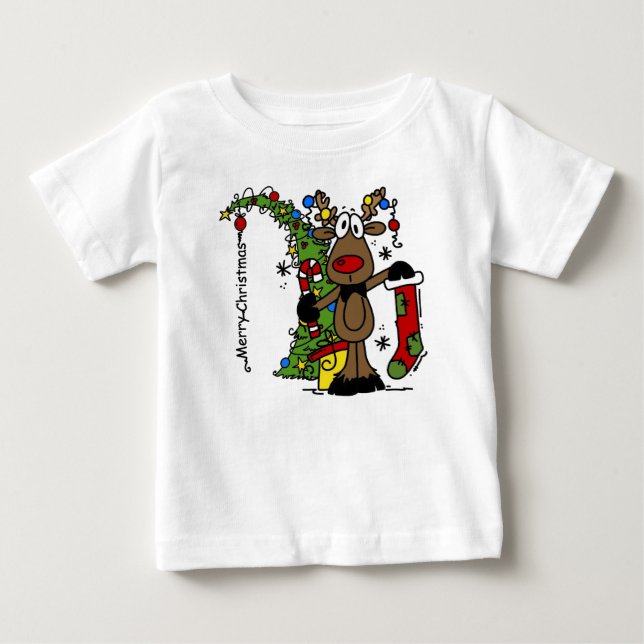 God jul Reindeer Tee (Framsida)