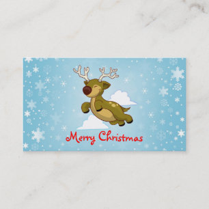 God jul Reindeer Visitkort