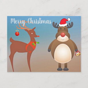 God jul Reindeer Wristlet Purse Vykort