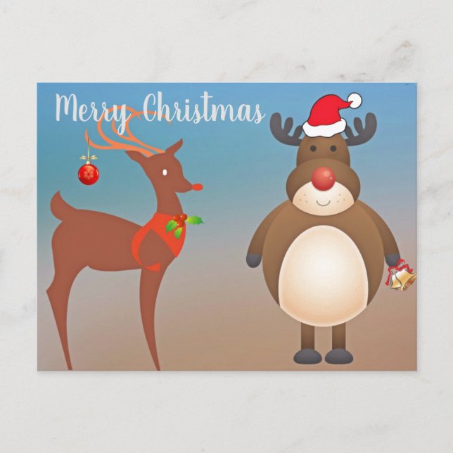 God jul Reindeer Wristlet Purse Vykort (Framsida)