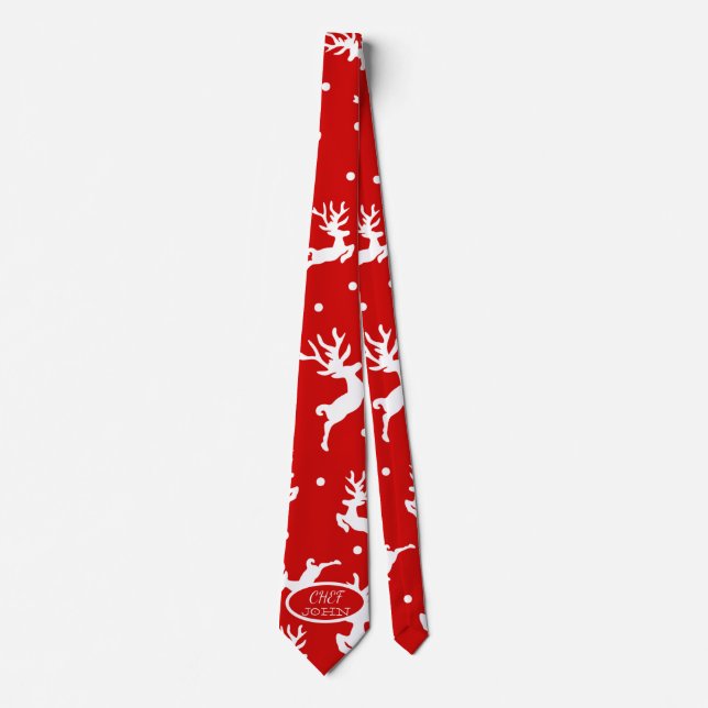 God jul Reindeers Red Helgdag Slips (Framsida)
