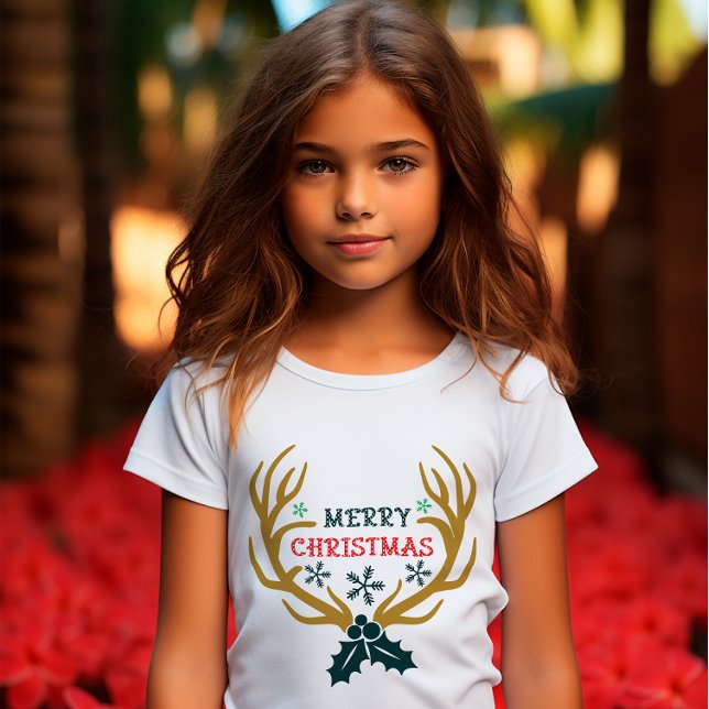 God jul ReindeerSnöflingor T Shirt (Skapare uppladdad)