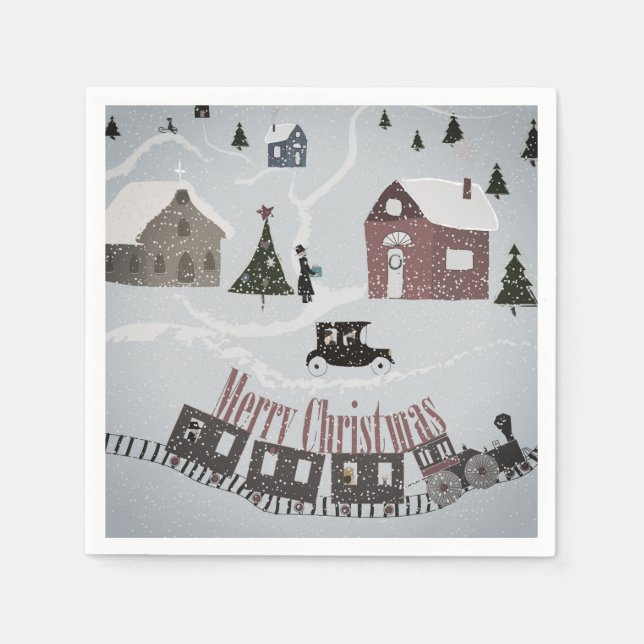 God jul, rektor pappersservett (Framsidan)