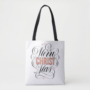 god jul Religiösa Red Marquee Calligraphy Tygkasse