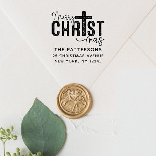God jul Religiösa Returadress Självfärgande Stämpel
