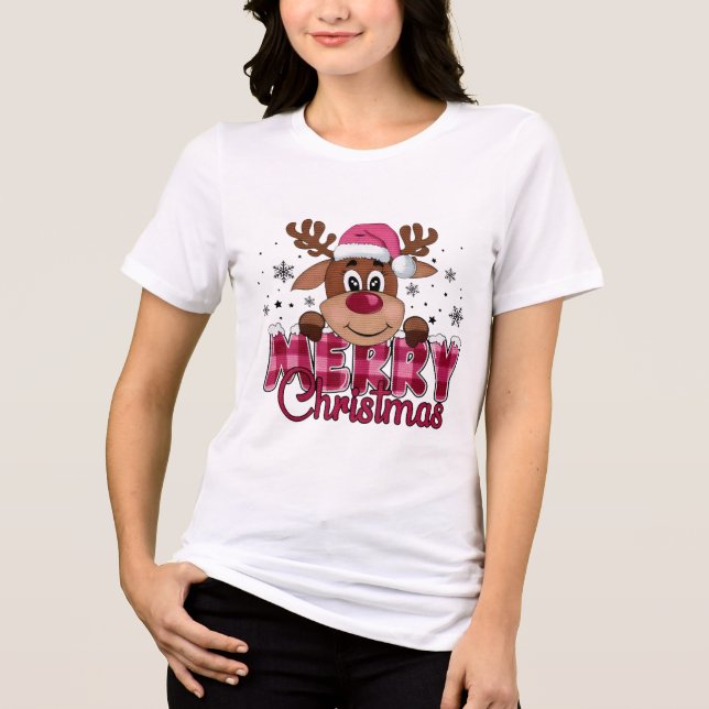 God Jul Ren Djur Typografi	 T Shirt (Framsida)