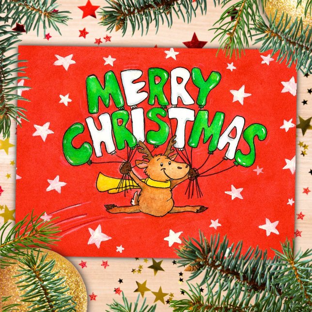 God Jul ren postkort av Nicole Janes Vykort (Skapare uppladdad)