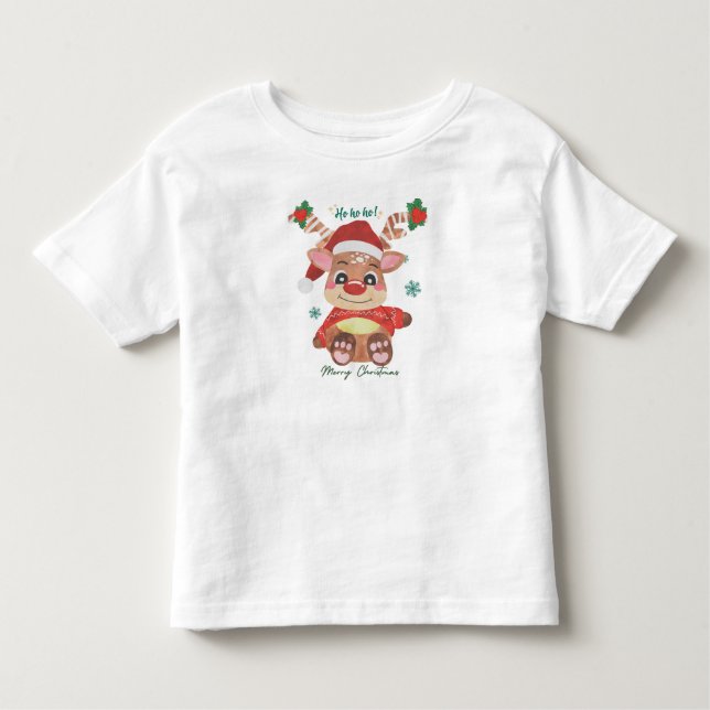 God jul renar - Festive & Roligt T Shirt (Framsida)