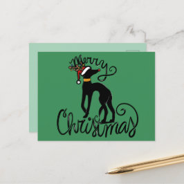 God Jul Renar Greyhound Vykort