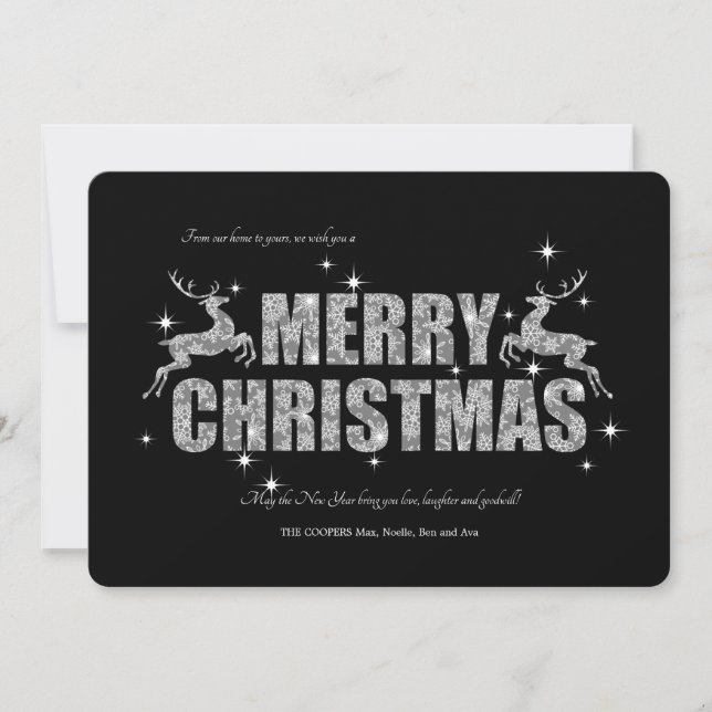 God Jul Renar Julkort (Framsida)