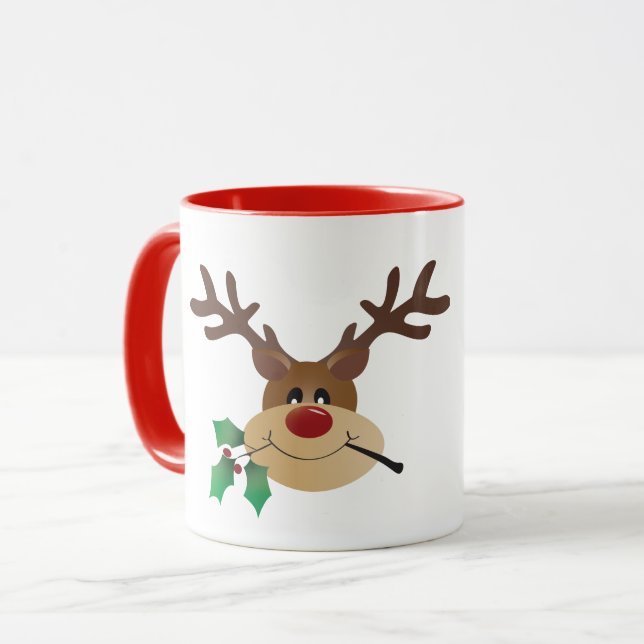 God jul renar med malm mugg (Framsida vänster)