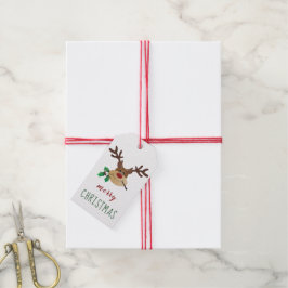 God jul renar med malm presentetikett