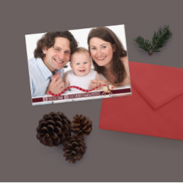 God jul renar och blockera text med foto helg vykort