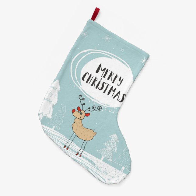 God jul Rener - stor julklapp Julstrumpa (Framsidan (Hängande))