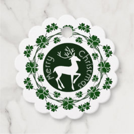 God jul Renhet Blommigt Grönt Utandningsljud Gåvor Etiketter