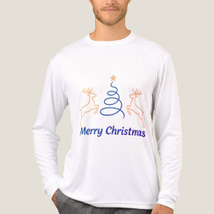 God Jul Renhjort Långärmad Tri-Blend Tröja