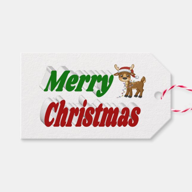 God jul Renstypografi Presentetikett (Framsidan (Horizontal))