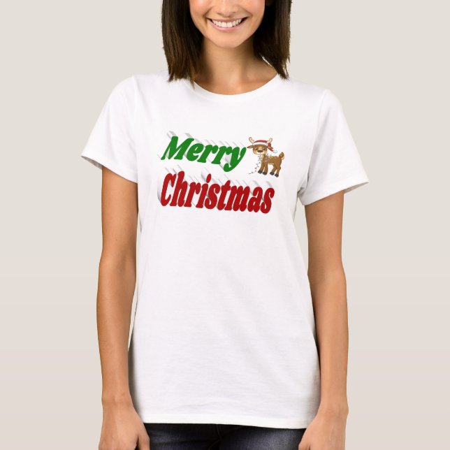 God jul Renstypografi T Shirt (Framsida)