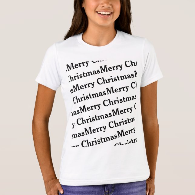 God jul repetera mönster tee shirt (Framsida)