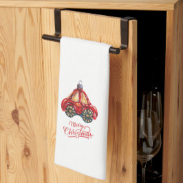 God jul Retro-bilsdekoration Kökshandduk