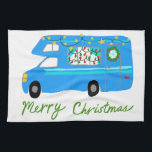 GOD JUL Retro Camper Motorhome RV Julafton Kökshandduk<br><div class="desc">Dansa ditt kök med den här coolan handduken. Gör en underbar helgdag,  födelsedag,  husuppvärmning eller jubileumsgåva! Du kan anpassa den och även lägga till text. Kolla min affär efter mycket mer färg och mönster plus matchande köket saker!</div>