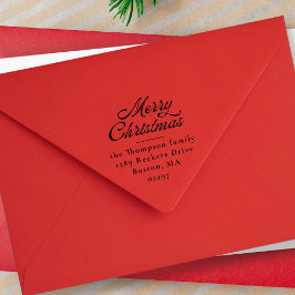 God jul Retro Helgdag Returadress Självfärgande Stämpel