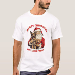 God jul Retro Jultomten German Shepherd T Shirt