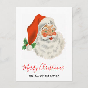God jul Retro Jultomten Helg Vykort