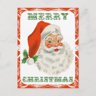 God jul Retro Jultomten Helg Vykort