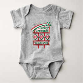 God jul Retro Marquee - Joy to World T Shirt