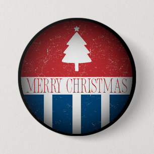 God Jul Retro Patriotisk Knapp
