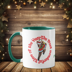 God jul, Retro Reindeer, underbar tid Mugg