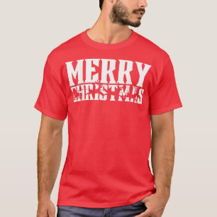 God jul Retro Santas Sleigh & Flies Reind T Shirt