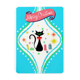 God Jul Retro Siamese Katt Magnet