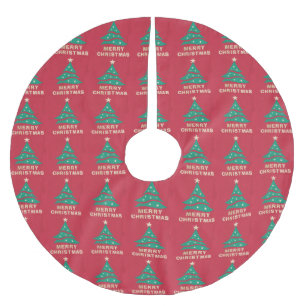 God jul Retro Träd Skirt Julgransmatta Borstad Polyester