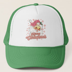 God jul Retro Typography Santa Rosa Hat Keps