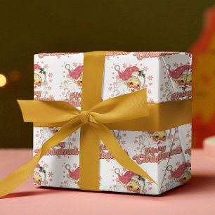 God jul Retro Typography Santa Rosa Hat Presentpapper