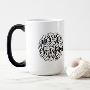 God jul-retrotypografi magisk mugg
