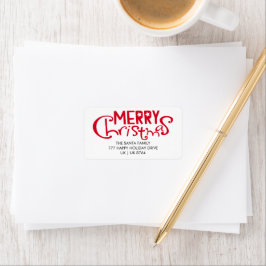 God jul-Returadress för uppspelning av typografi Adressetikett