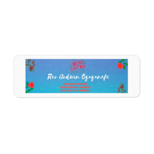 God jul Returadress Labal Etikett