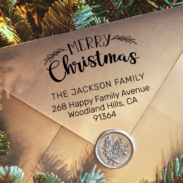 God jul returadress självfärgande stämpel (Skapare uppladdad)