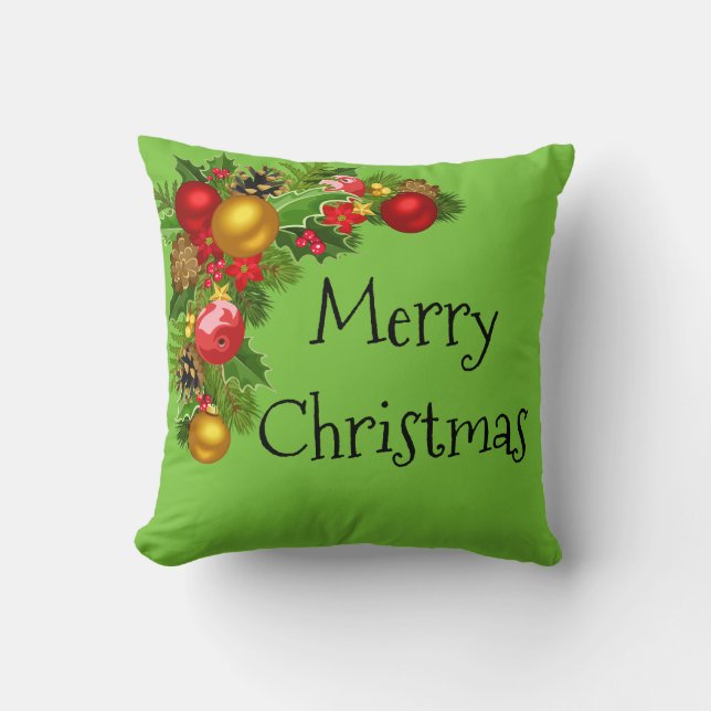 God jul Reversible Helgdag Decor Pillow Kudde (Framsida)