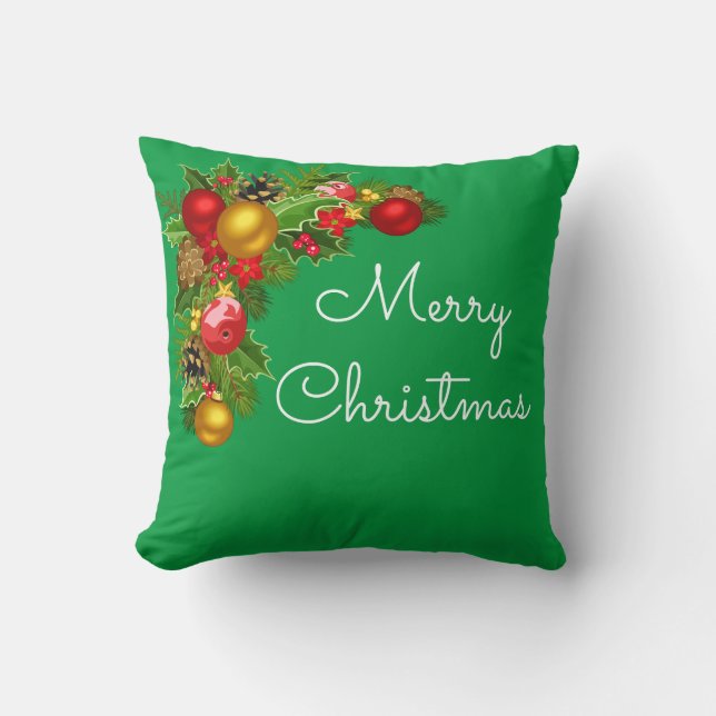 God jul Reversible Helgdag Decor Pillow Kudde (Framsida)