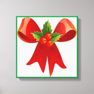 ’GOD JUL’ RIBBON BOW CANVASTRYCK